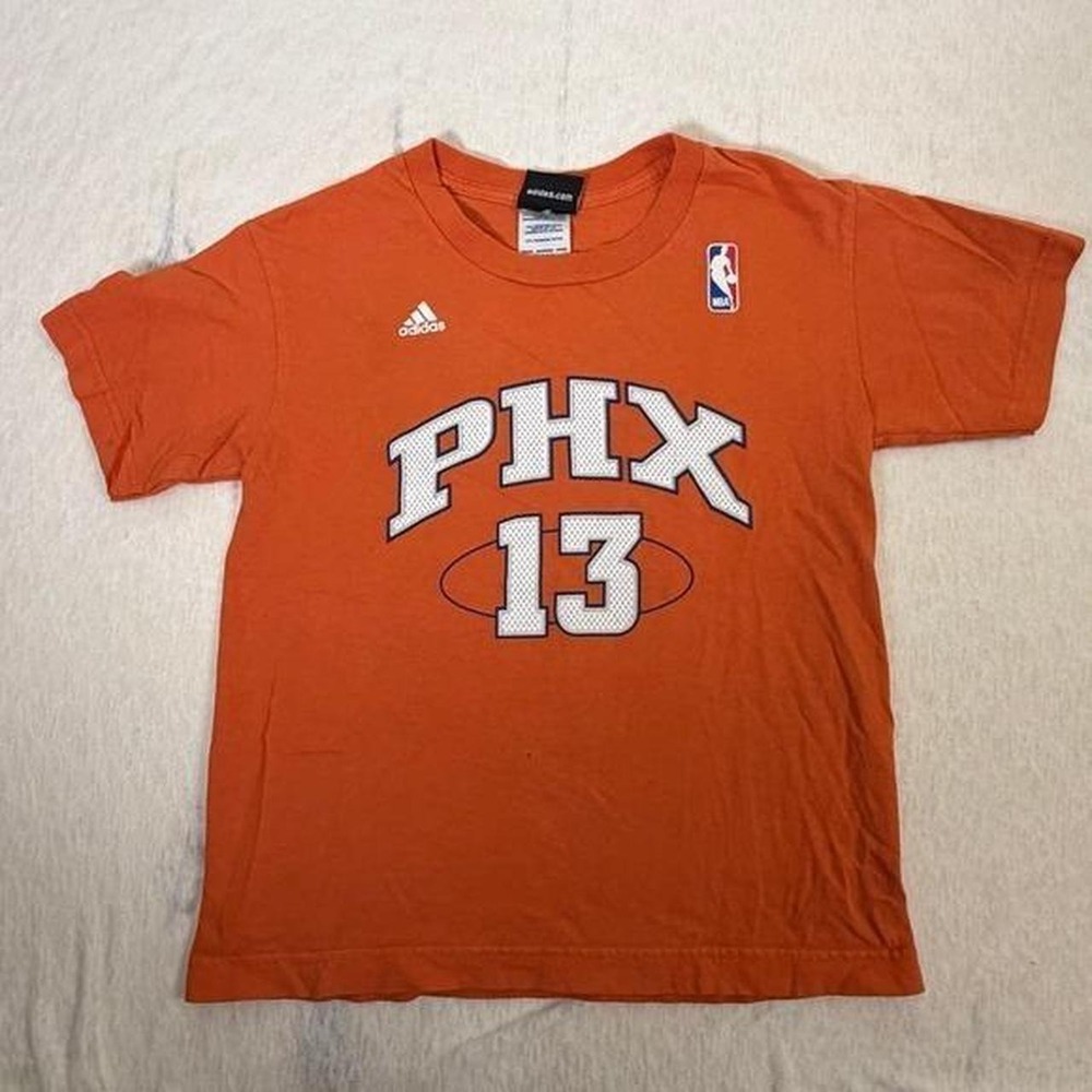 Adidas‎ Phoenix Suns Steve Nash #13 Youth Shirt Orange NBA Jersey Tee S Vintage